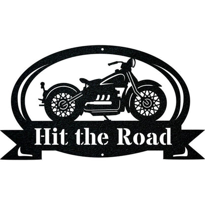 Motorcycle Metal Sign, Metal Garage Sign, Steel Metal Art, Fathers Day Gift, Motor Bike Metal Sign