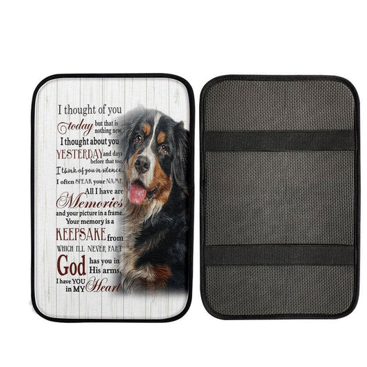 Mountain Dog I Thought Of You Today Car Center Console Cover, Religious Car Interior Accessories