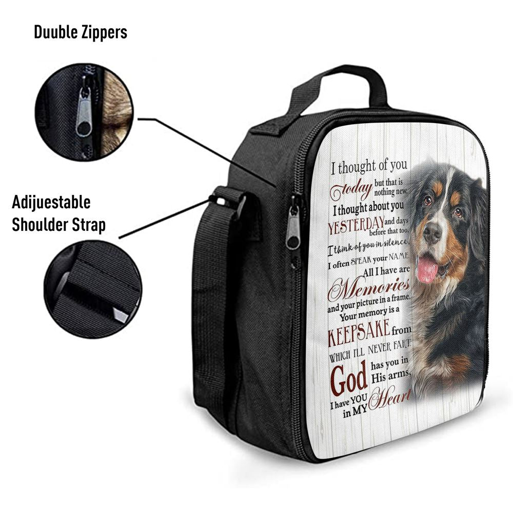 Mountain Dog I Thought Of You Today Lunch Bag, Bible Verse Lunch Bag For Men And Women
