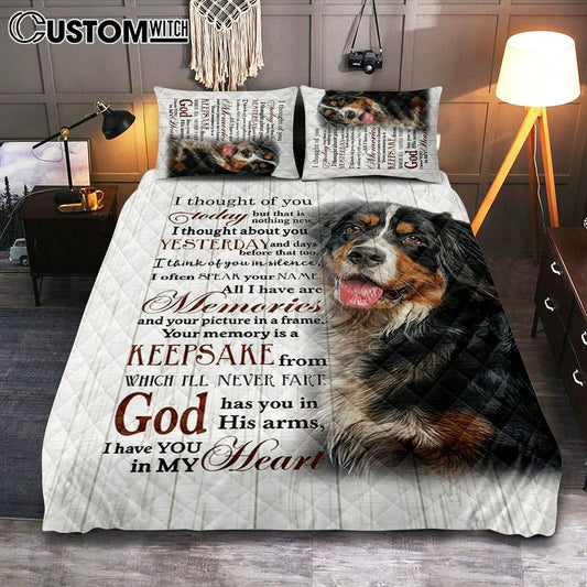 Mountain Dog I Thought Of You Today Quilt Bedding Set Bedroom - Christian Cover Twin Bedding Quilt Bedding Set - Religious Quilt Bedding Set Prints