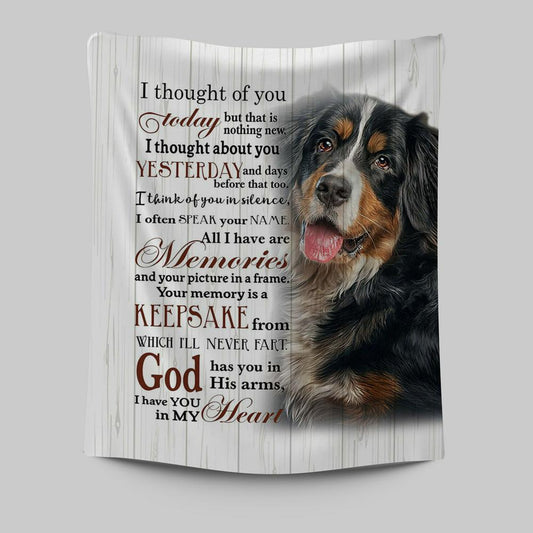 Mountain Dog I Thought Of You Today Tapestry Wall Art - Christian Wall Tapestry - Religious Tapestries Wall Hanging Prints