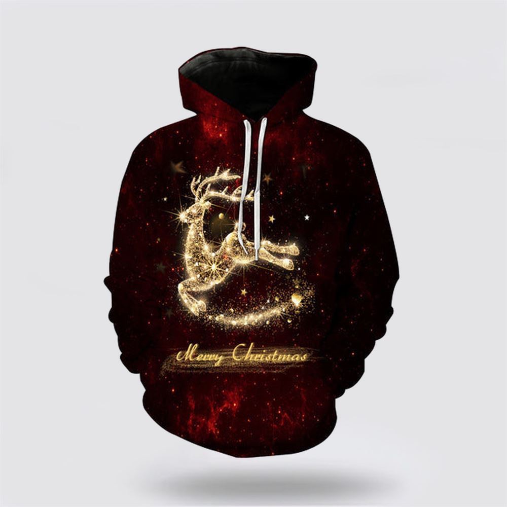 Multi Reindeer Christmas All Over Print 3D Hoodie For Men & Women, Christmas Hoodie Cute, Christmas Gift, Christmas Fashion