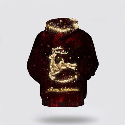 Multi Reindeer Christmas All Over Print 3D Hoodie For Men & Women, Christmas Hoodie Cute, Christmas Gift, Christmas Fashion