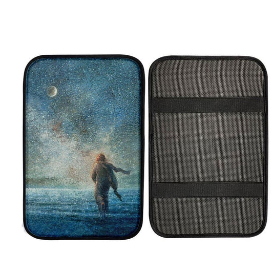 My Father's Creations Jesus And The Night Car Center Console Cover, Religious Car Interior Accessories