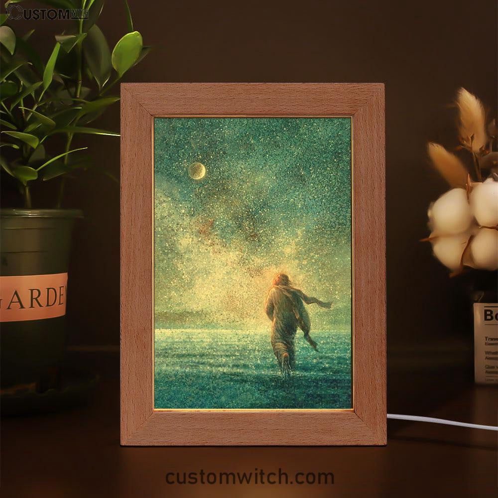 My Father's Creations Jesus And The Night Frame Lamp Prints - Jesus Christ Frame Lamp Art - Christian Decor