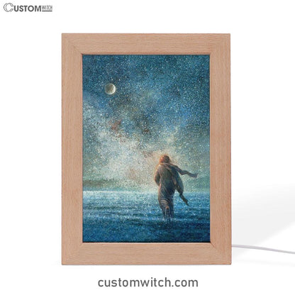 My Father's Creations Jesus And The Night Frame Lamp Prints - Jesus Christ Frame Lamp Art - Christian Decor