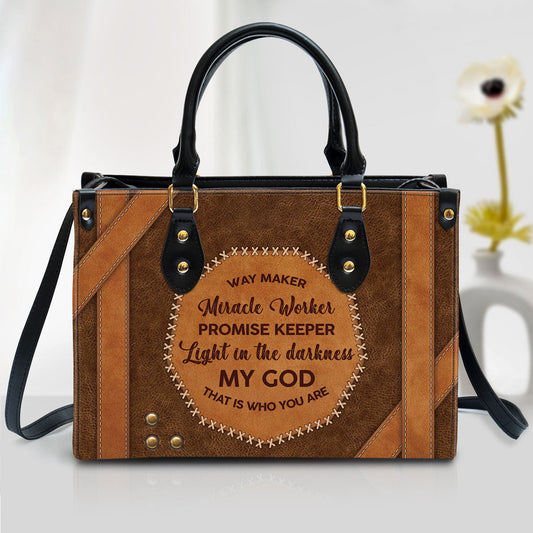 My God That Is Who You Are Christian Leather Handbag, Religious Gifts For Women, Women Pu Leather Bag