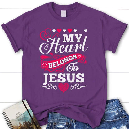 My Heart Belongs To Jesus Womens Christian T Shirt, Jesus Shirts, Blessed T Shirt, Bible T shirt, T shirt Women