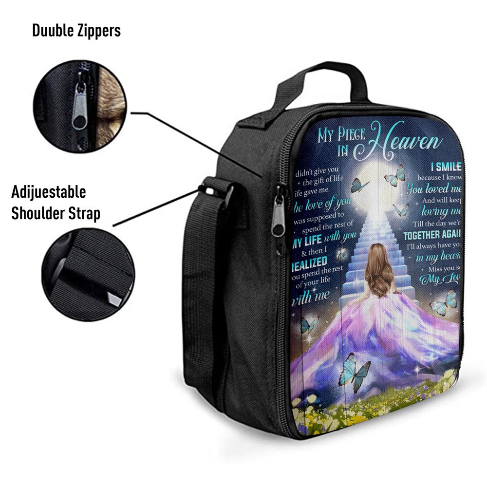 My Piece In Heaven Beautiful Girl Lunch Bags, Bible Verse Lunch Bag For Men And Women