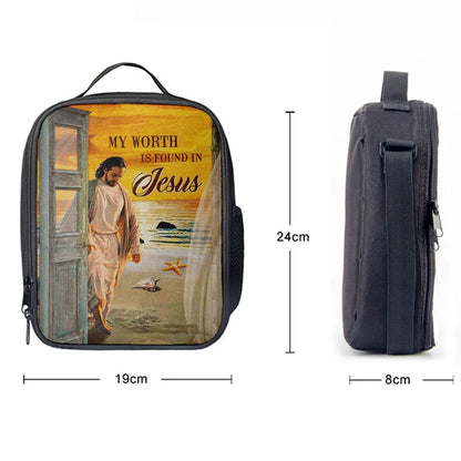 My Worth Is Found In Jesus God Lunch Bags, Bible Verse Lunch Bag For Men And Women