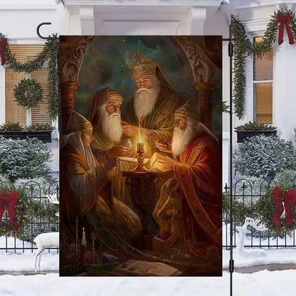 Mystical Council Of The Elders Flag, Christian Christmas House Flag, Christmas Outdoor Decor Ideas