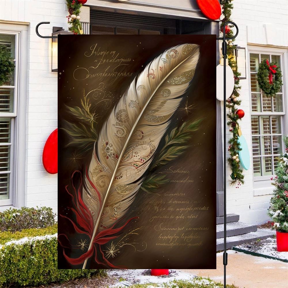 Mystical Musings Of Mistletoe And Moonlight Flag, Christmas Garden Flag, Home Decor Accessories, Christmas Outdoor Decor Ideas