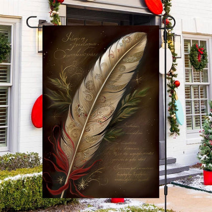Mystical Musings Of Mistletoe And Moonlight Flag, Christmas Garden Flag, Home Decor Accessories, Christmas Outdoor Decor Ideas