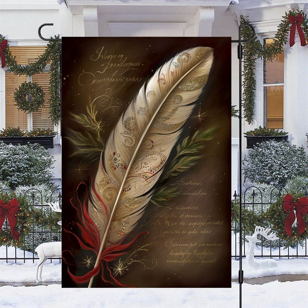 Mystical Musings Of Mistletoe And Moonlight Flag, Christmas Garden Flag, Home Decor Accessories, Christmas Outdoor Decor Ideas
