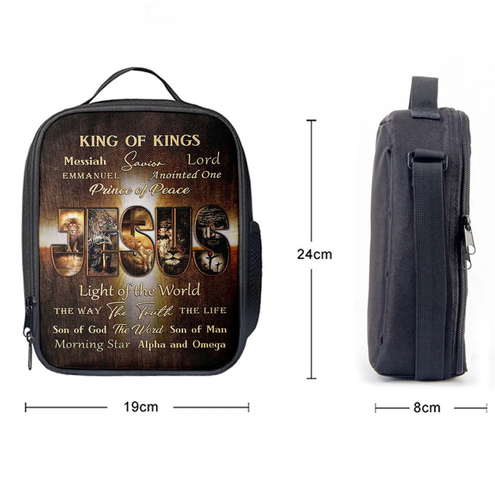 Names Of Jesus Warrior Of God Lunch Bag, Bible Verse Lunch Bag For Men And Women