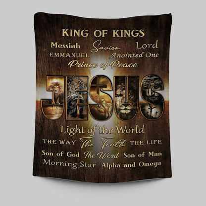 Names Of Jesus Warrior Of God Tapestry Print - Inspirational Tapestry Art - Christian Wall Art Home Decor