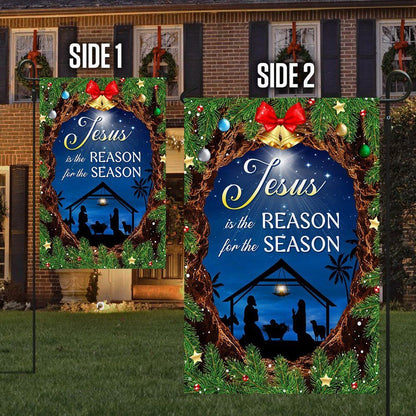Nativity Of Jesus Flag, Jesus Is The Reason For The Season Flag, Christian Christmas House Flag, Christmas Outdoor Decor Ideas