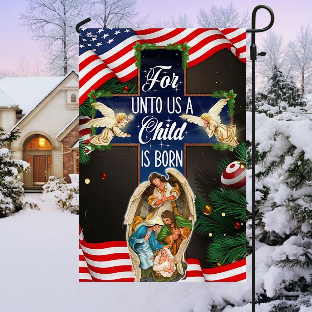 Nativity Of Jesus Holy Night Christmas Christian Cross Flag, Christian Christmas House Flag, Christmas Outdoor Decor Ideas