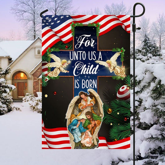 Nativity Of Jesus Holy Night Christmas Christian Cross Flag, Christian Christmas House Flag, Christmas Outdoor Decor Ideas