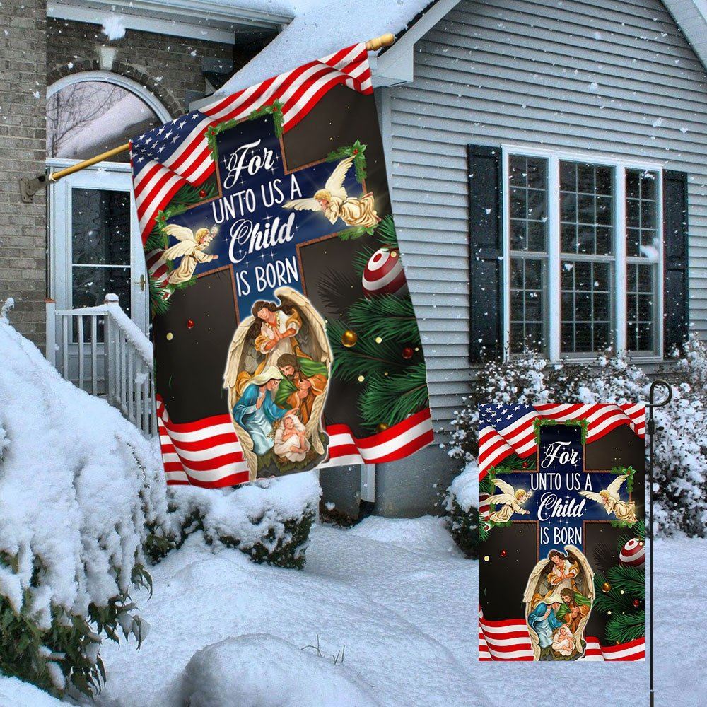 Nativity Of Jesus Holy Night Christmas Christian Cross Flag, Christian Christmas House Flag, Christmas Outdoor Decor Ideas