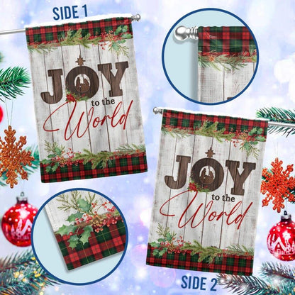 Nativity Of Jesus House Flags Joy To The World, Christian Flag, Scripture Flag, Garden Banner