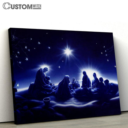 Nativity Scene Christian Christmas Canvas Pictures - Faith Art - Christian Canvas Wall Art Decor