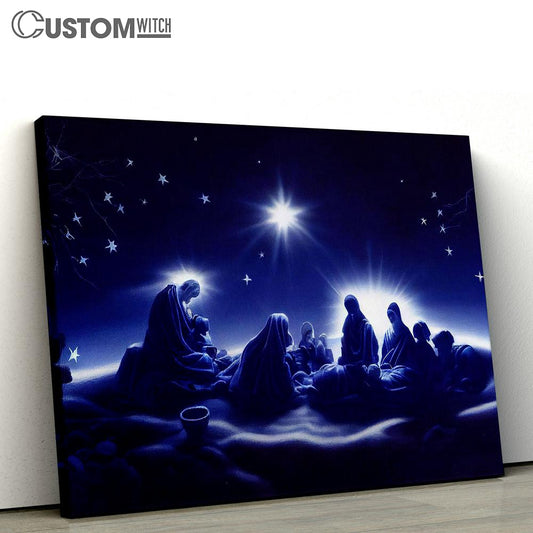 Nativity Scene Christian Christmas Canvas Pictures - Faith Art - Christian Canvas Wall Art Decor