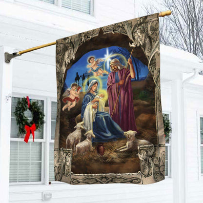 Nativity Scene Christmas Flag, Christian Christmas House Flag, Christmas Outdoor Decor Ideas