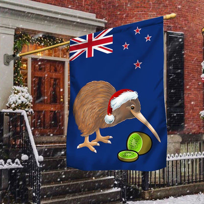 New Zealand Christmas Flag Kiwi Bird Flag, Christmas Garden Flag, Home Decor Accessories, Christmas Outdoor Decor Ideas