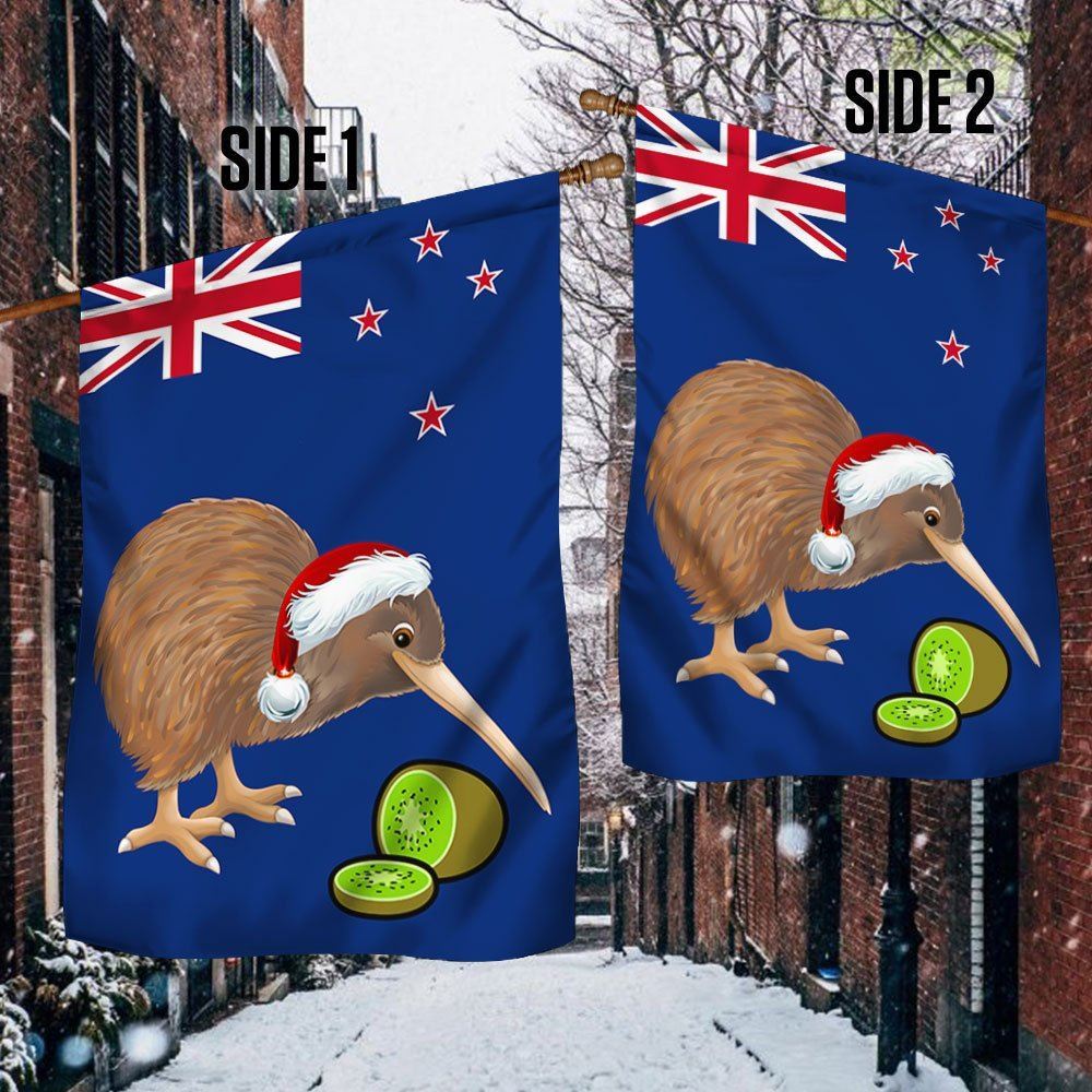 New Zealand Christmas Flag Kiwi Bird Flag, Christmas Garden Flag, Home Decor Accessories, Christmas Outdoor Decor Ideas