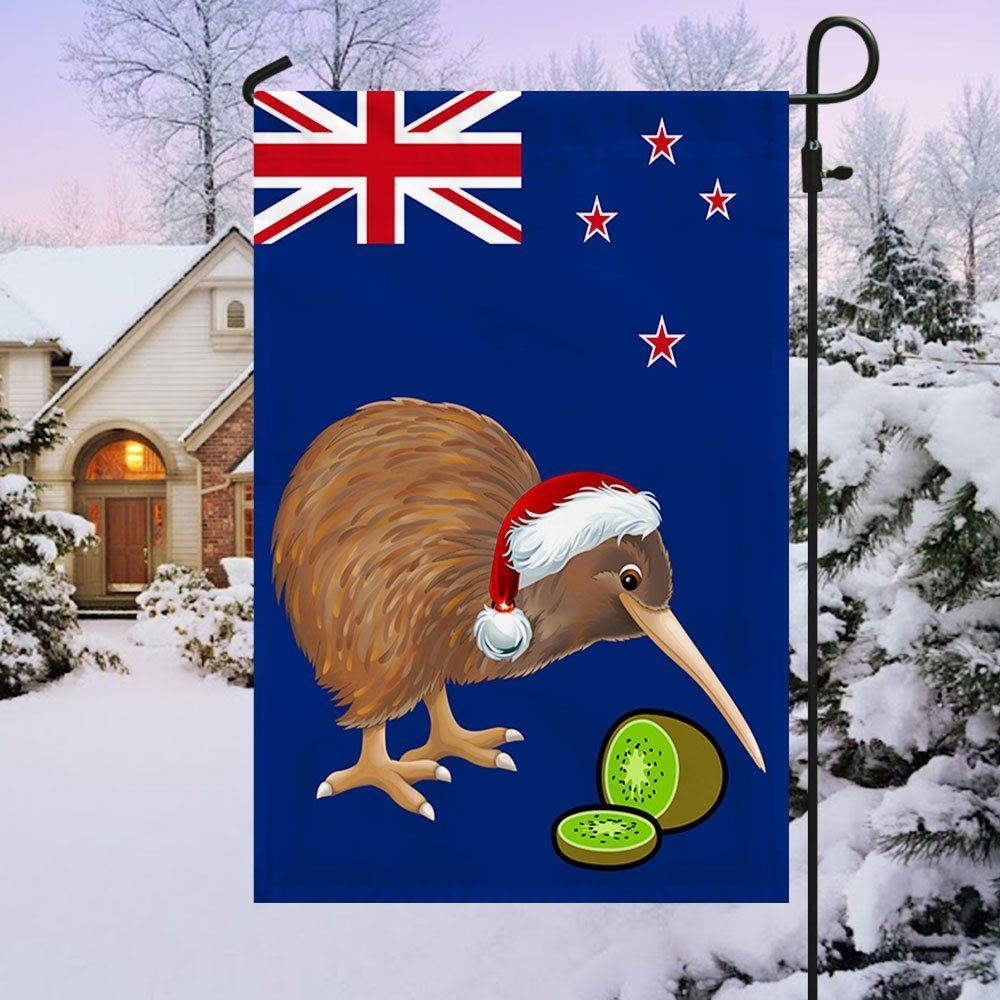 New Zealand Christmas Flag Kiwi Bird Flag, Christmas Garden Flag, Home Decor Accessories, Christmas Outdoor Decor Ideas