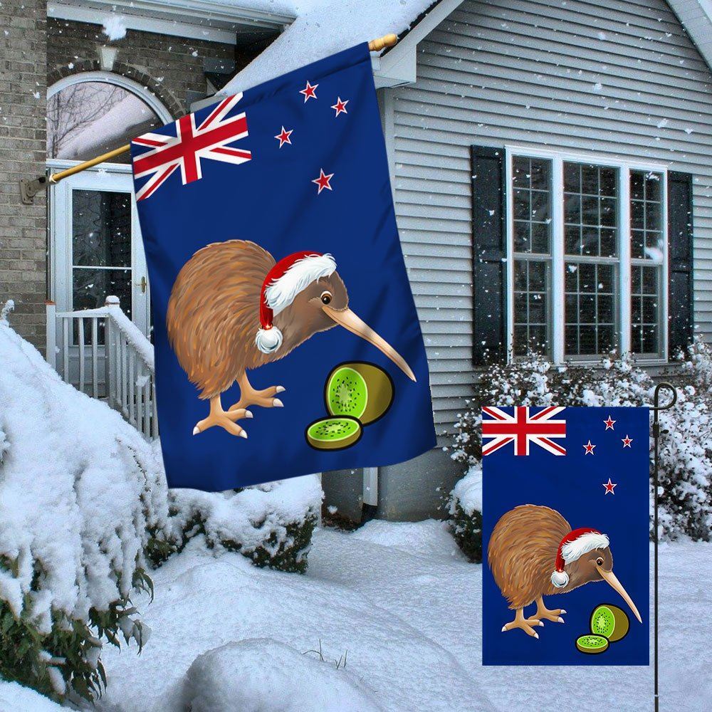 New Zealand Christmas Flag Kiwi Bird Flag, Christmas Garden Flag, Home Decor Accessories, Christmas Outdoor Decor Ideas