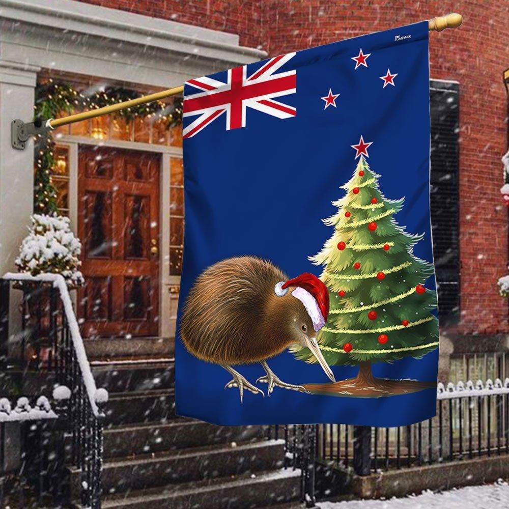 New Zealand Christmas Kiwi Bird Flag, Christmas Garden Flag, Home Decor Accessories, Christmas Outdoor Decor Ideas