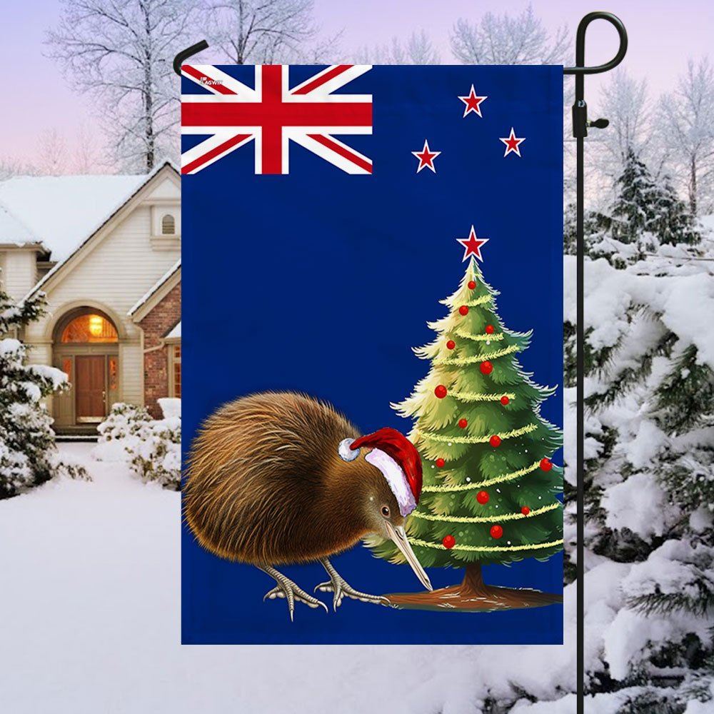 New Zealand Christmas Kiwi Bird Flag, Christmas Garden Flag, Home Decor Accessories, Christmas Outdoor Decor Ideas