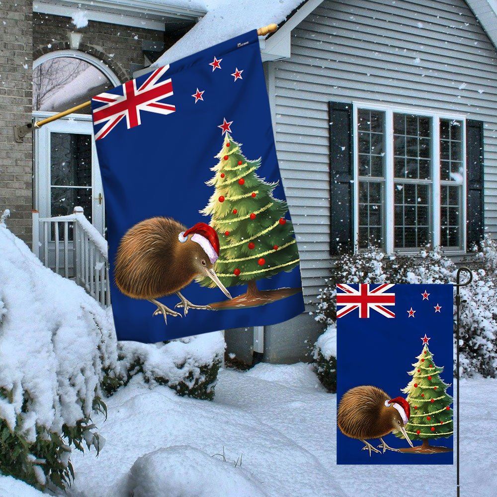New Zealand Christmas Kiwi Bird Flag, Christmas Garden Flag, Home Decor Accessories, Christmas Outdoor Decor Ideas