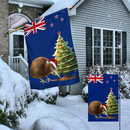 New Zealand Christmas Kiwi Bird Flag, Christmas Garden Flag, Home Decor Accessories, Christmas Outdoor Decor Ideas