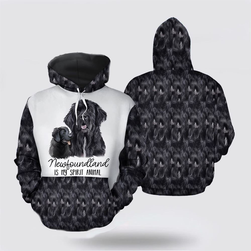 Newfoundland My Spirit Animal All Over Print 3D Hoodie For Men & Women, Christmas Dog Hoodie, Christmas Hoodie Cute, Christmas Gift