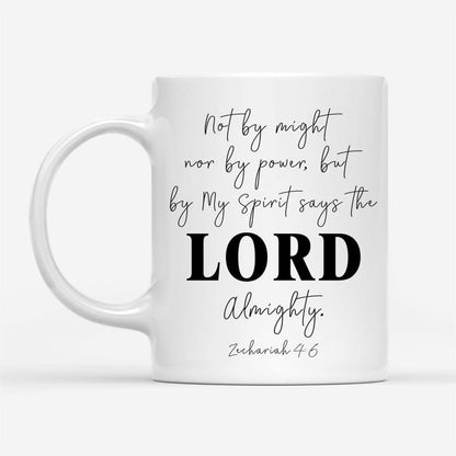 Not By Might Nor By Power But By My Spirit Coffee Mug, Christian Mug, Bible Mug, Faith Gift, Encouragement Gift