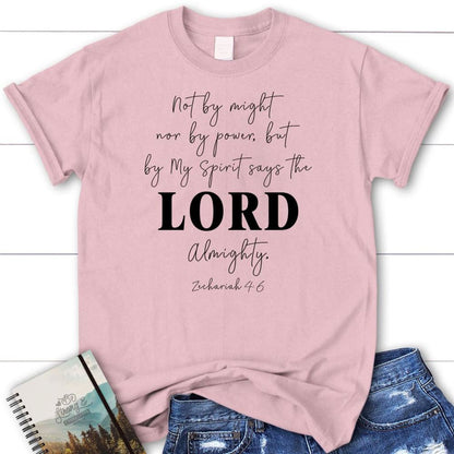 Not By Might Nor By Power But By My Spirit T Shirt, Blessed T Shirt, Bible T shirt, T shirt Women