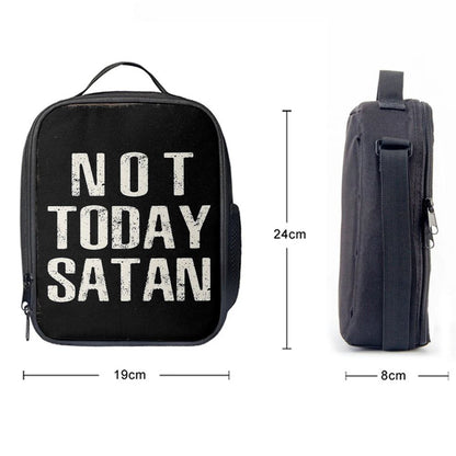 Not Today Satan Lunch Bag, Bible Verse Lunch Bag For Men And Women
