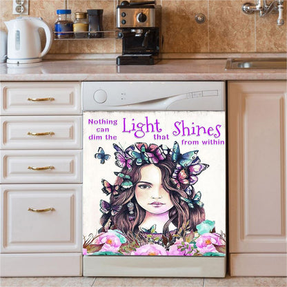 Nothing Can Dim The Light Which Shines From Within Dishwasher Cover,Encouragement Gifts For Women