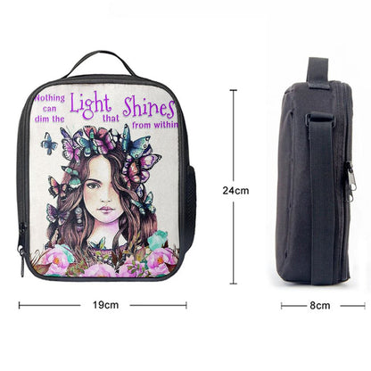 Nothing Can Dim The Light Which Shines From Within Lunch Bag -Encouragement Gifts For Women
