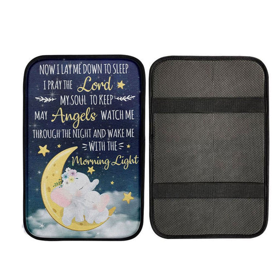 Now I Lay Me Down To Sleep Christian Car Center Console Cover, Christian Gift Car Armrest Pad