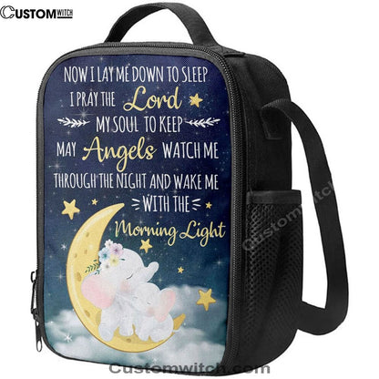 Now I Lay Me Down To Sleep Christian Lunch Bags, Bible Verse Lunch Bag For Men And Women