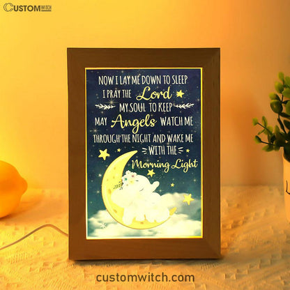 Now I Lay Me Down To Sleep Christian Night Light - Bible Verse Decor - Scripture Art