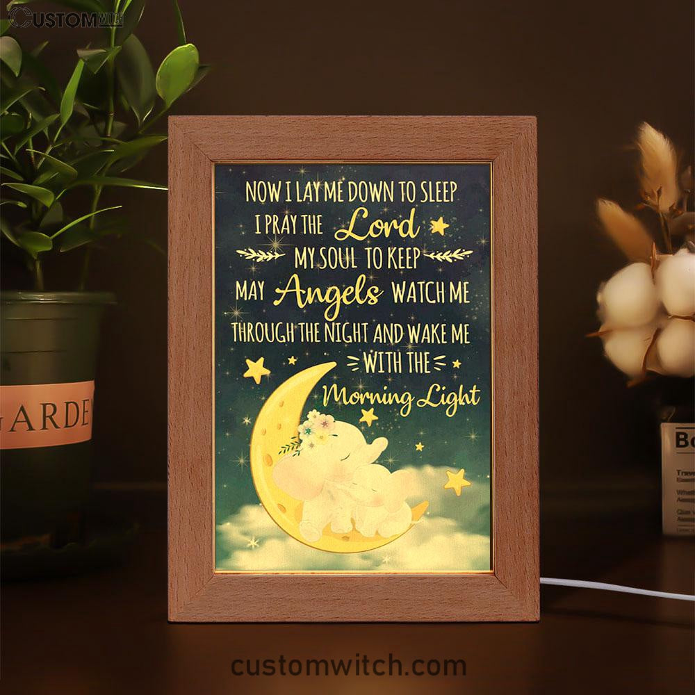Now I Lay Me Down To Sleep Christian Night Light - Bible Verse Decor - Scripture Art
