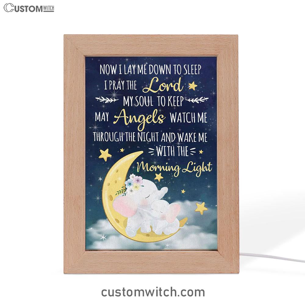 Now I Lay Me Down To Sleep Christian Night Light - Bible Verse Decor - Scripture Art