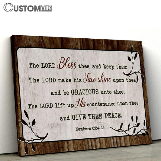 Numbers 624-26 The Lord Bless Thee And Keep Thee Canvas Art - Scripture Canvas Prints - Christian Wall Art