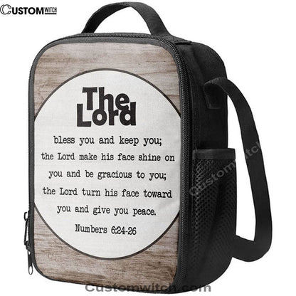 Numbers 624-26 The Lord Bless You And Keep You Rustic Farmhouse Lunch Bag, Bible Verse Lunch Bag For Men And Women