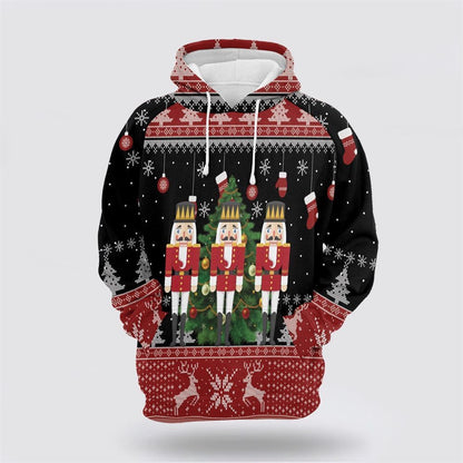 Nutcracker Christmas Tree All Over Print 3D Hoodie For Men & Women, Christmas Hoodie Cute, Christmas Gift, Christmas Fashion